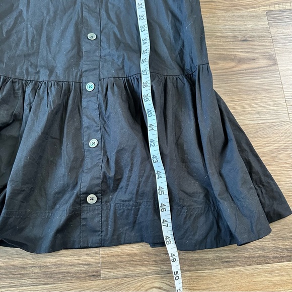 Veronica Beard Jeans Capri Linen Midi Dress Ruffle Black White Stripes Small - Picture 14 of 16